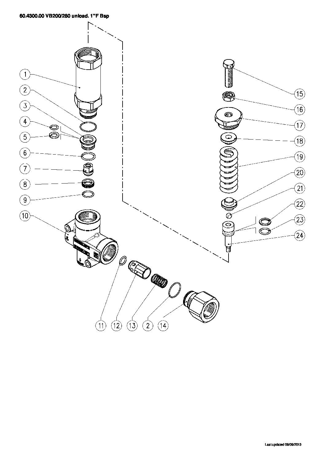 PA VB200/280 Unloader Valve 4050 PSI